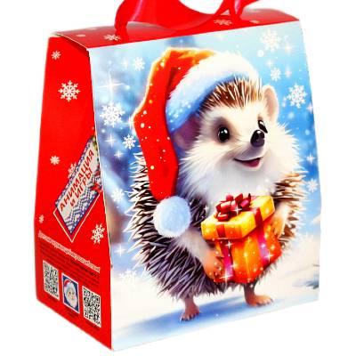 Детский подарок на Новый Год в картонной упаковке весом 340 грамм