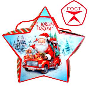 Детский подарок на Новый Год в жестяной упаковке весом 950 грамм по цене 1182 руб в Великом Новгороде