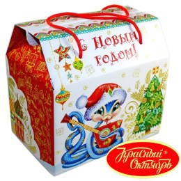 Детский новогодний подарок в картонной упаковке весом 950 грамм по цене 1108 руб в Великом Новгороде